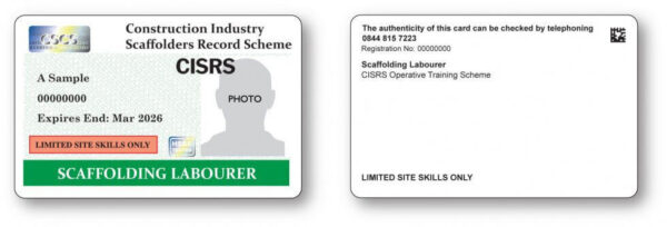 CISRS Scaffolding Labourer Card