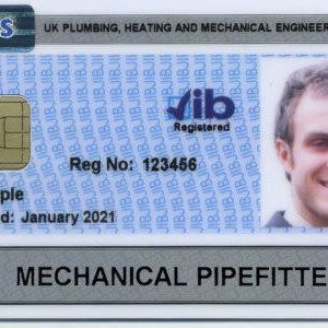 Mechanical Pipe Fitter (Blue and Gold) Card